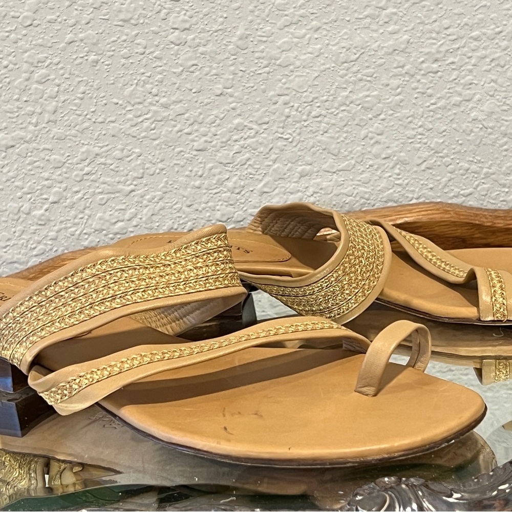 Eric Javits sandals. Tan, size 11.